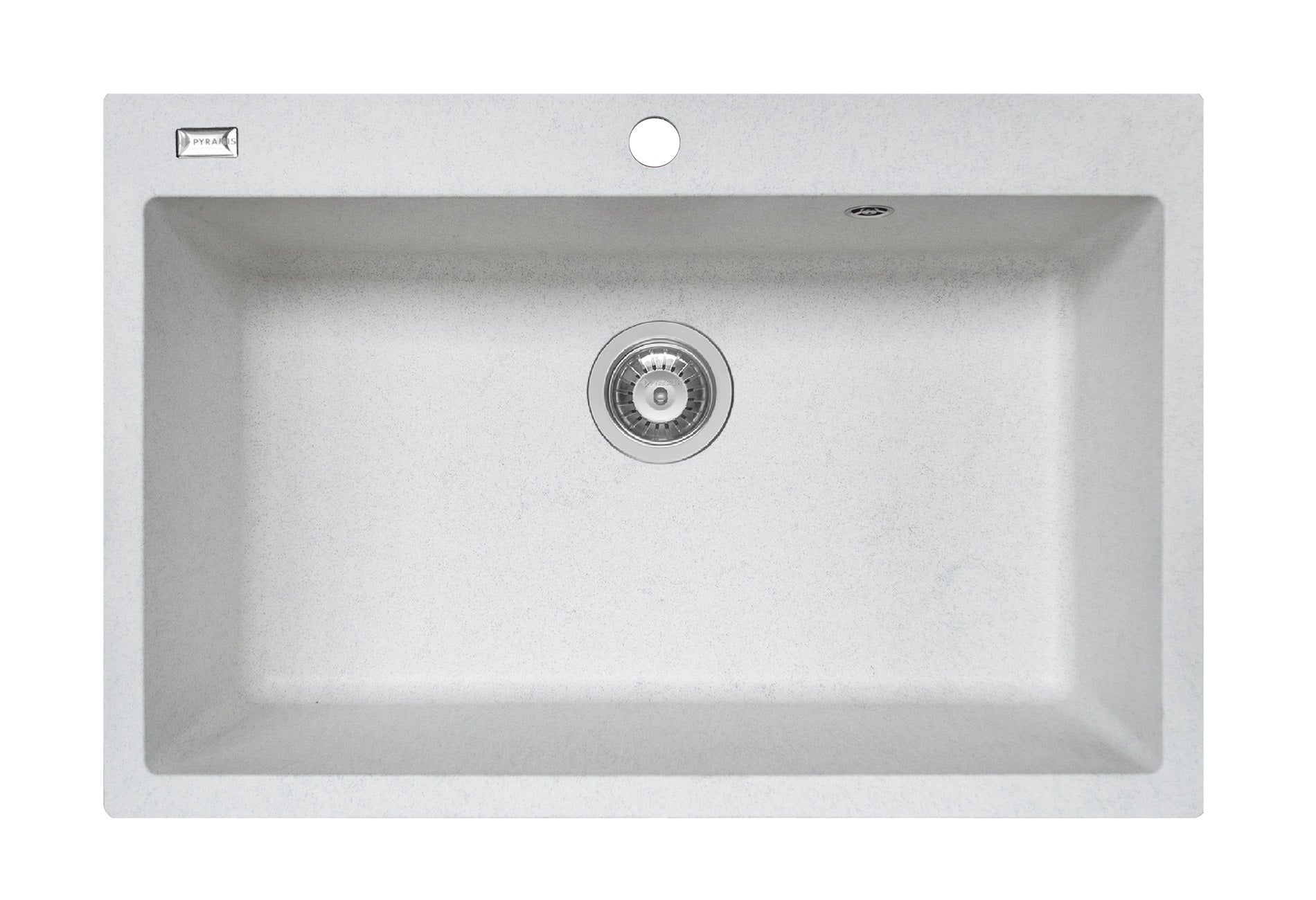Chiuveta soft compozit Pyramis Square DUROTHEK 76x50 1B alb
