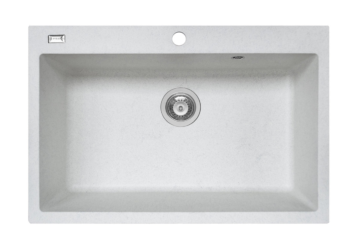 Chiuveta soft compozit Pyramis Square DUROTHEK 76x50 1B alb