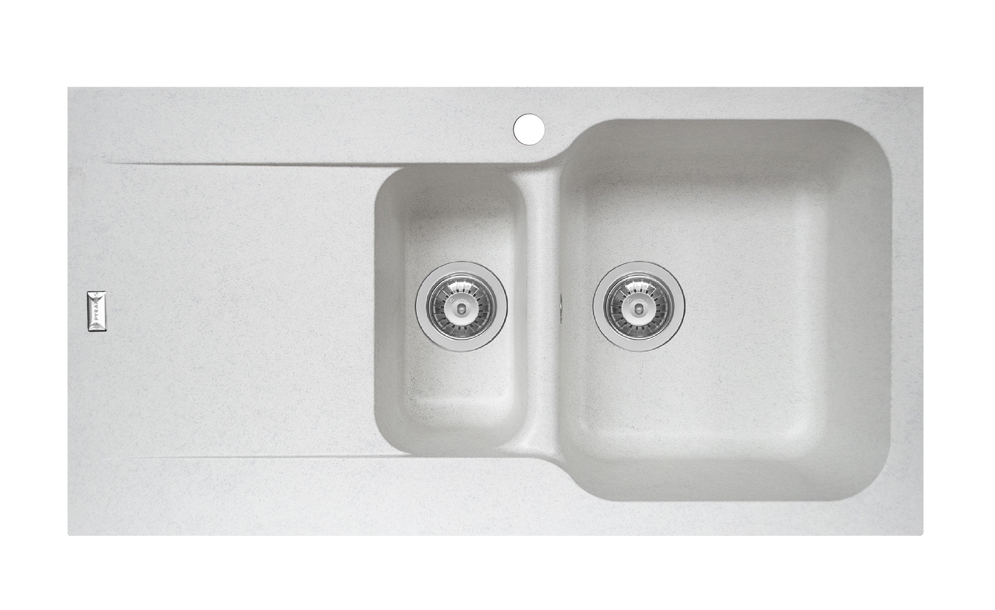 Chiuveta soft compozit Pyramis Level DUROTHEK 1 1/2B 1D DR ALB
