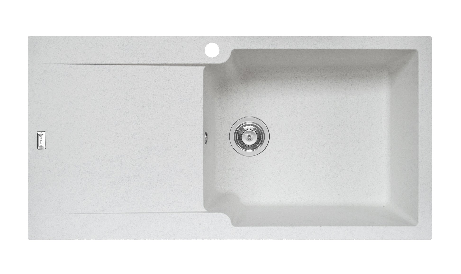 Chiuveta soft compozit Pyramis Level DUROTHEK 100x50 1B1D DR ALB