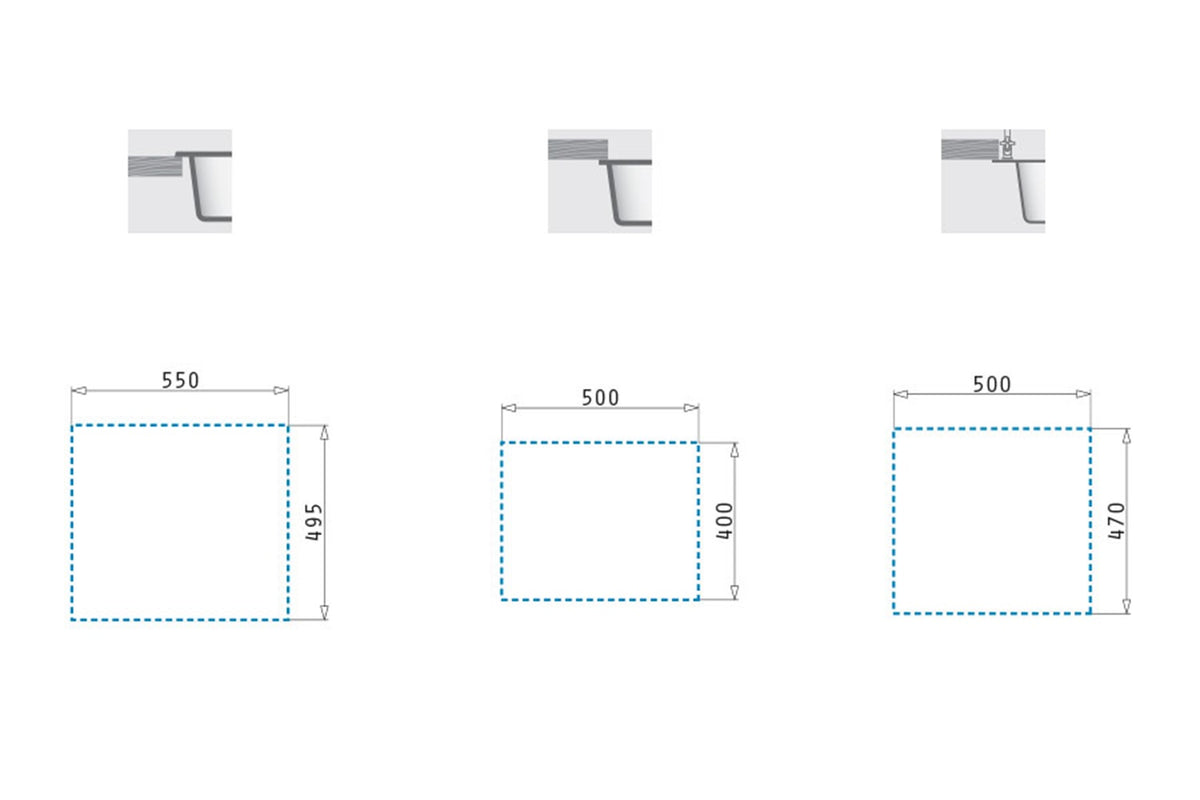 Chiuveta granit Pyramis SIROS 57x51,5 1B Alb