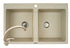 Set chiuveta granit SPARTA 2B & baterie OSSIA - Beige