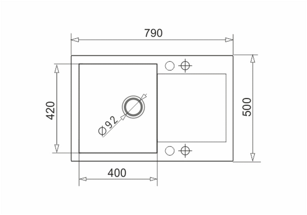 Set chiuveta Pyramis MIDO 79x50 1B1D & baterie ASALIA - Beige