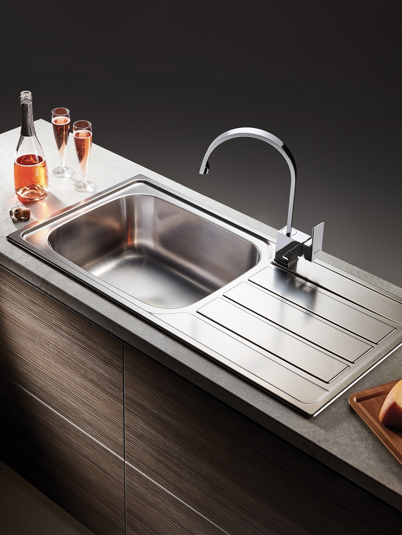 Chiuveta Inox ATHENA PLUS 1B 1D DIAMOND