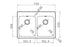 Chiuveta inox Pyramis ZERIA 75x52 2B