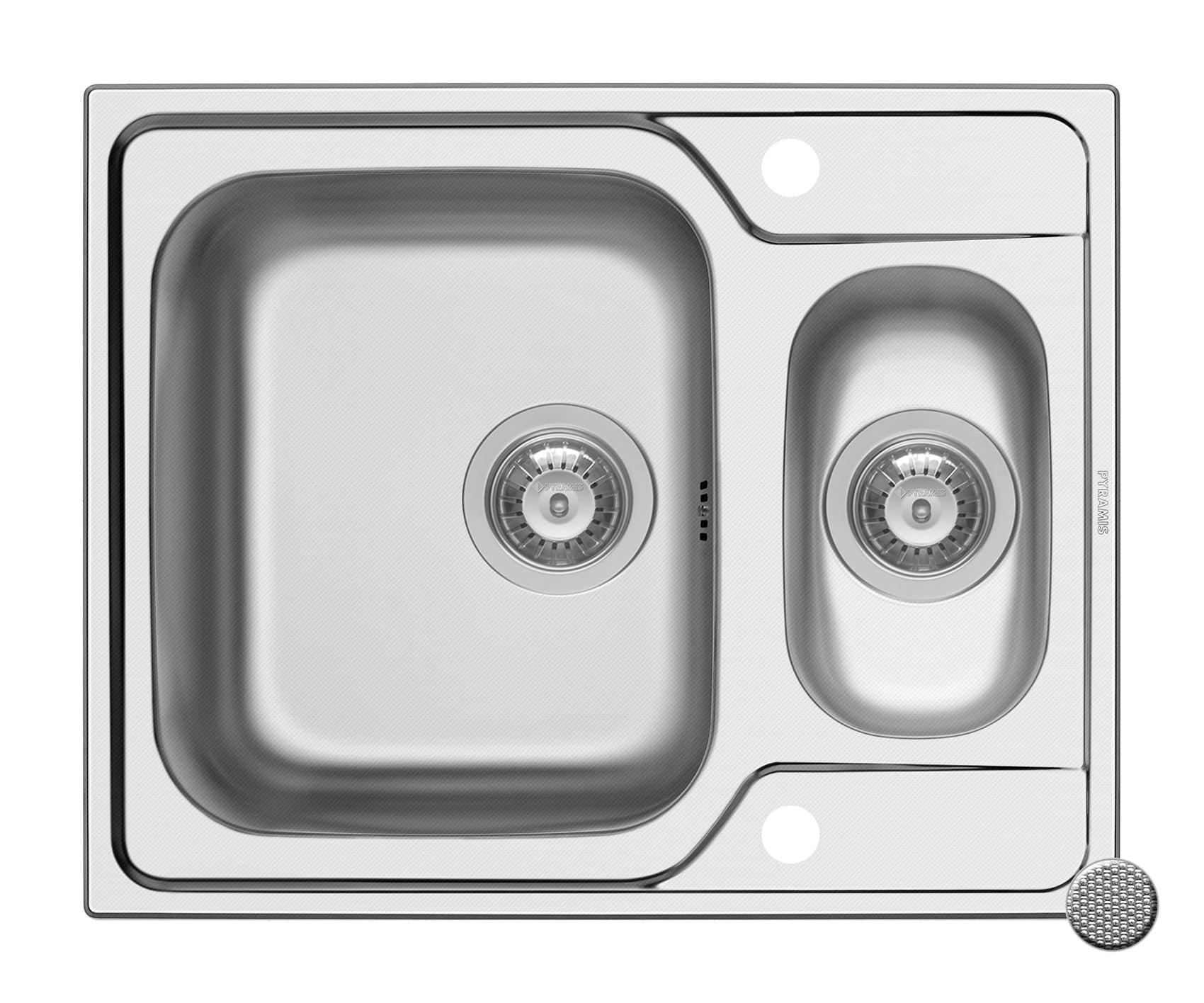 Chiuveta inox Pyramis FEDRA EXTRA 62x50 1 1/2B LN