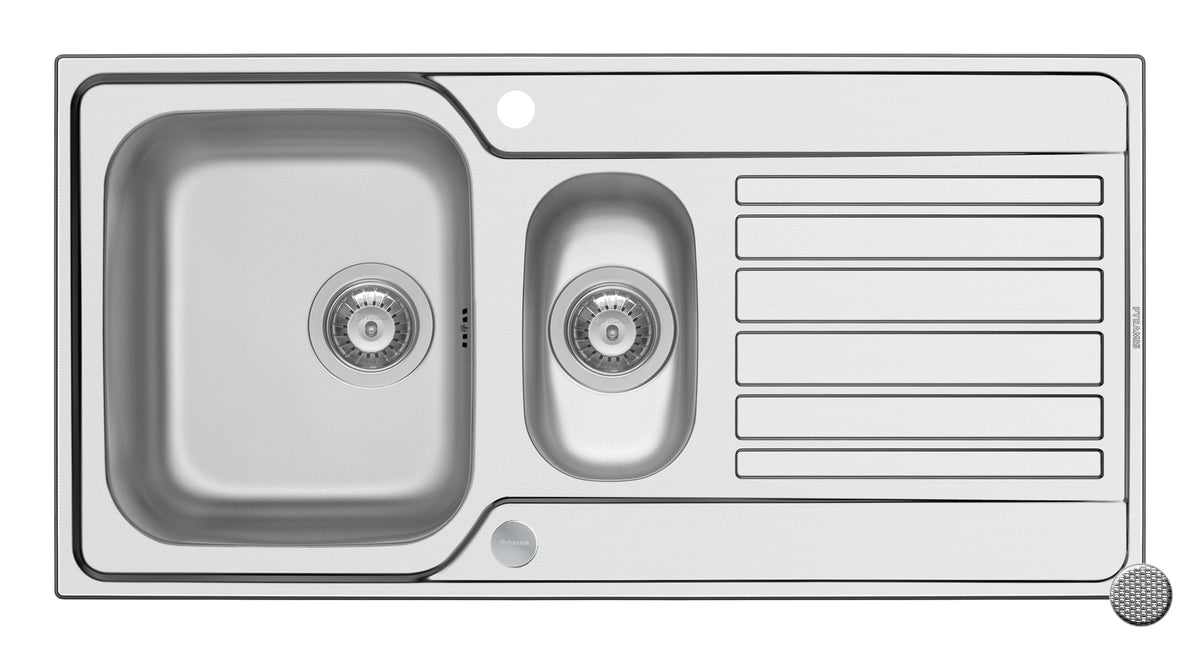 Chiuveta inox Pyramis FEDRA EXTRA 100x50 1 1/2B 1D LN