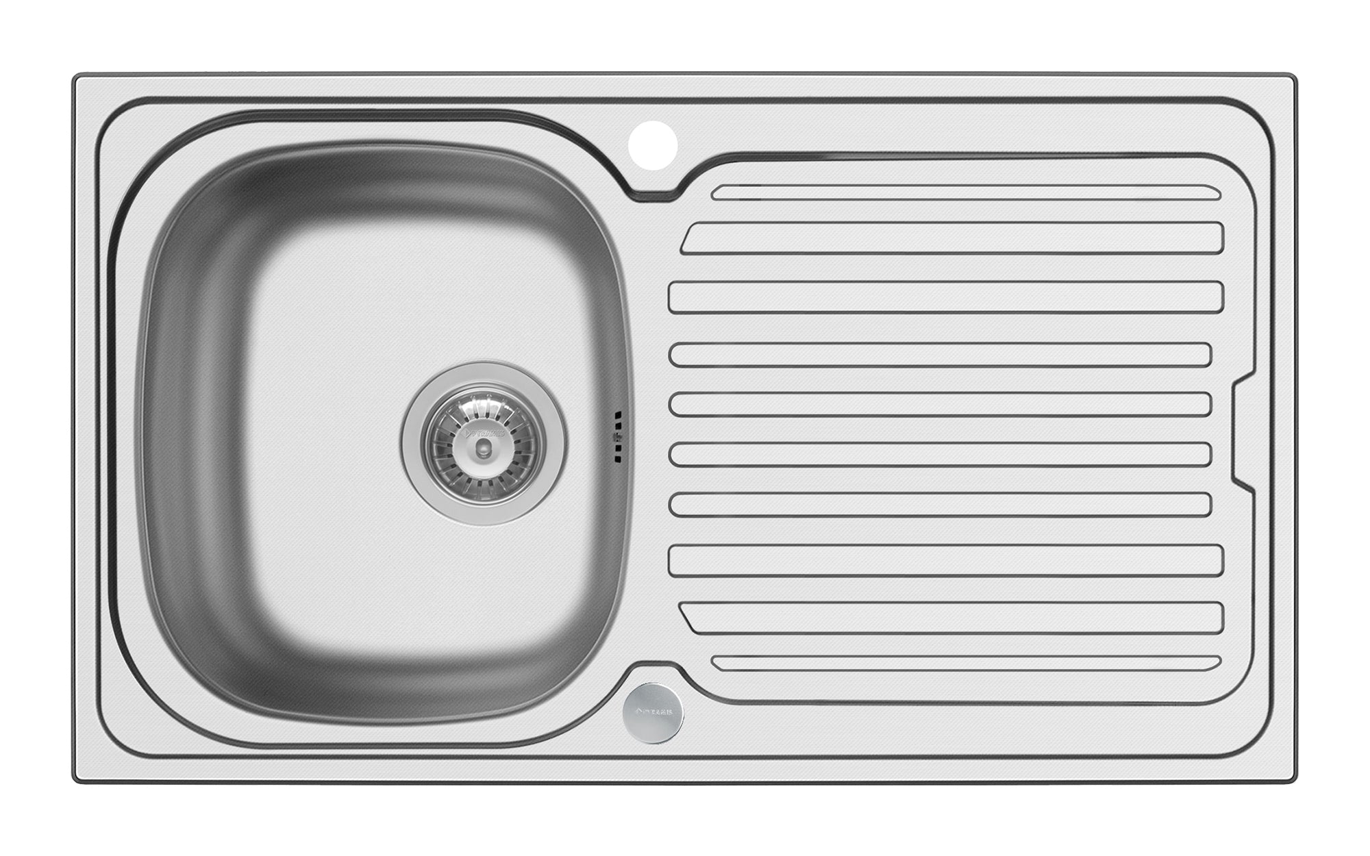 Chiuveta inox Pyramis AURORA 86x50 1B1D SM