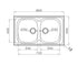 Chiuveta inox Pyramis AURORA 86x50 2B SM