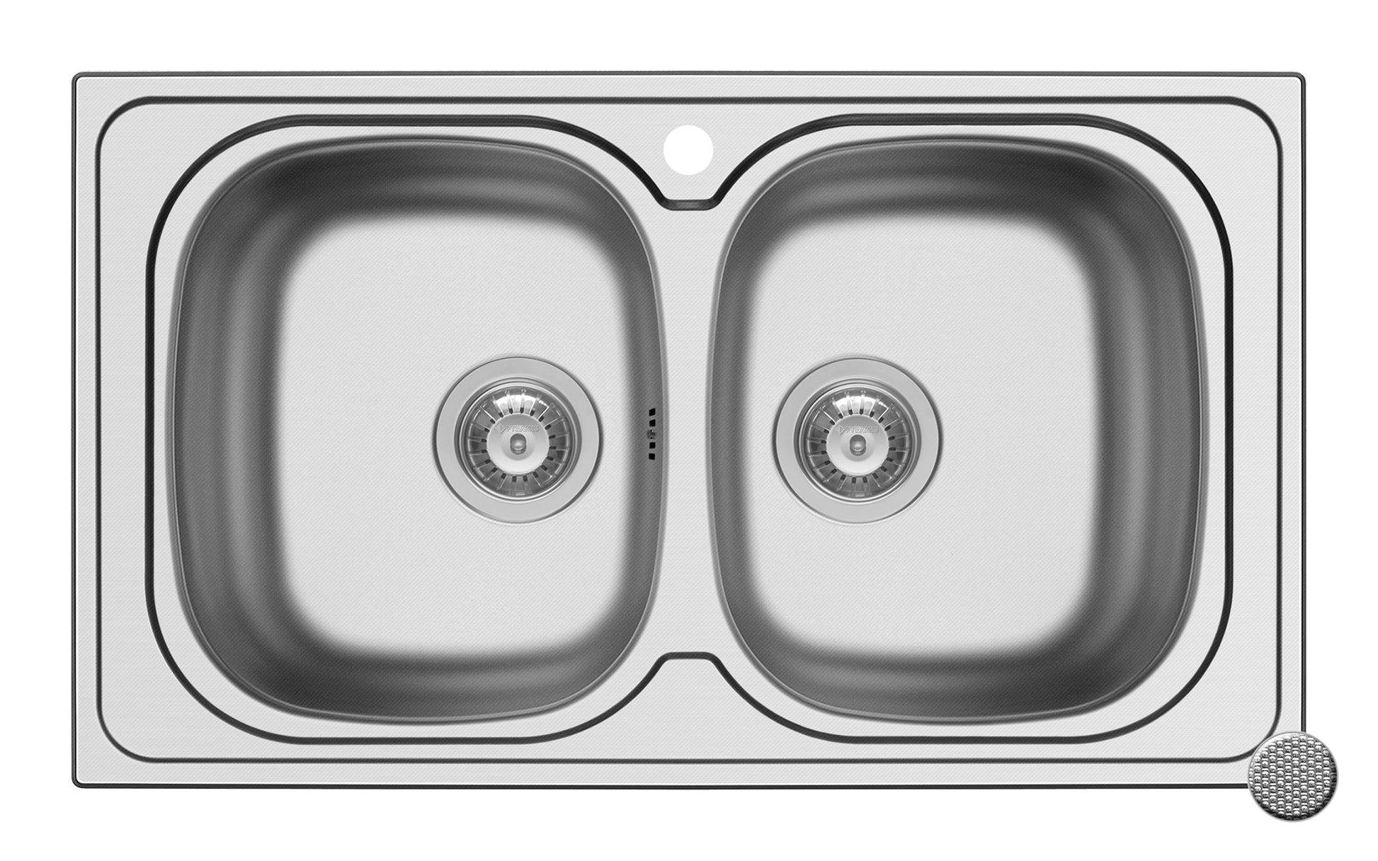 Chiuveta inox Pyramis AURORA 86x50 2B LN