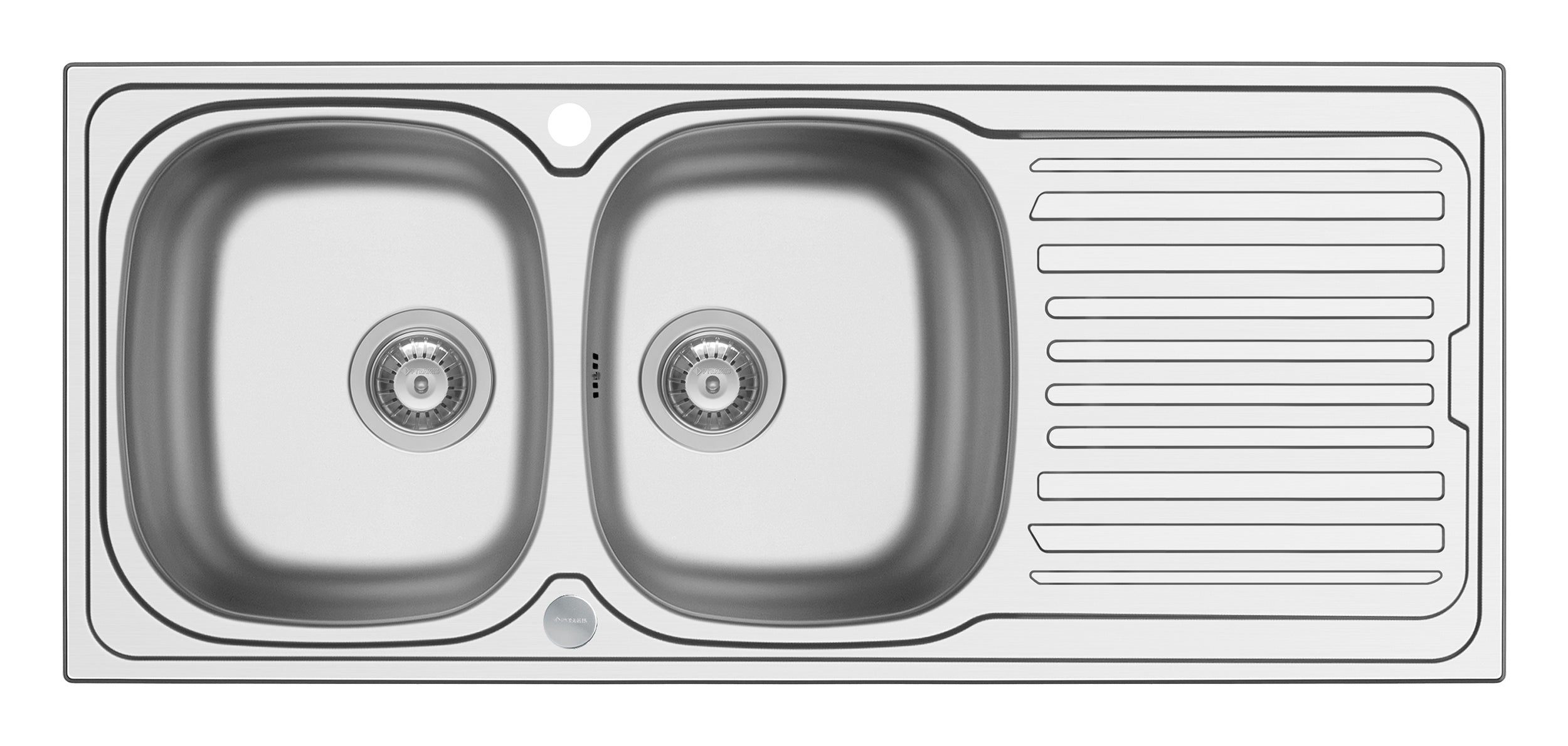 Chiuveta inox Pyramis AURORA 116x50 2B1D SM