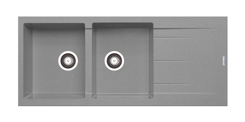 Chiuveta granit ALAZIA 116x50 2B 1D Industrial Grey