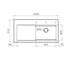 Chiuveta granit TEKTON 100x51 1B 1D DR Ivory