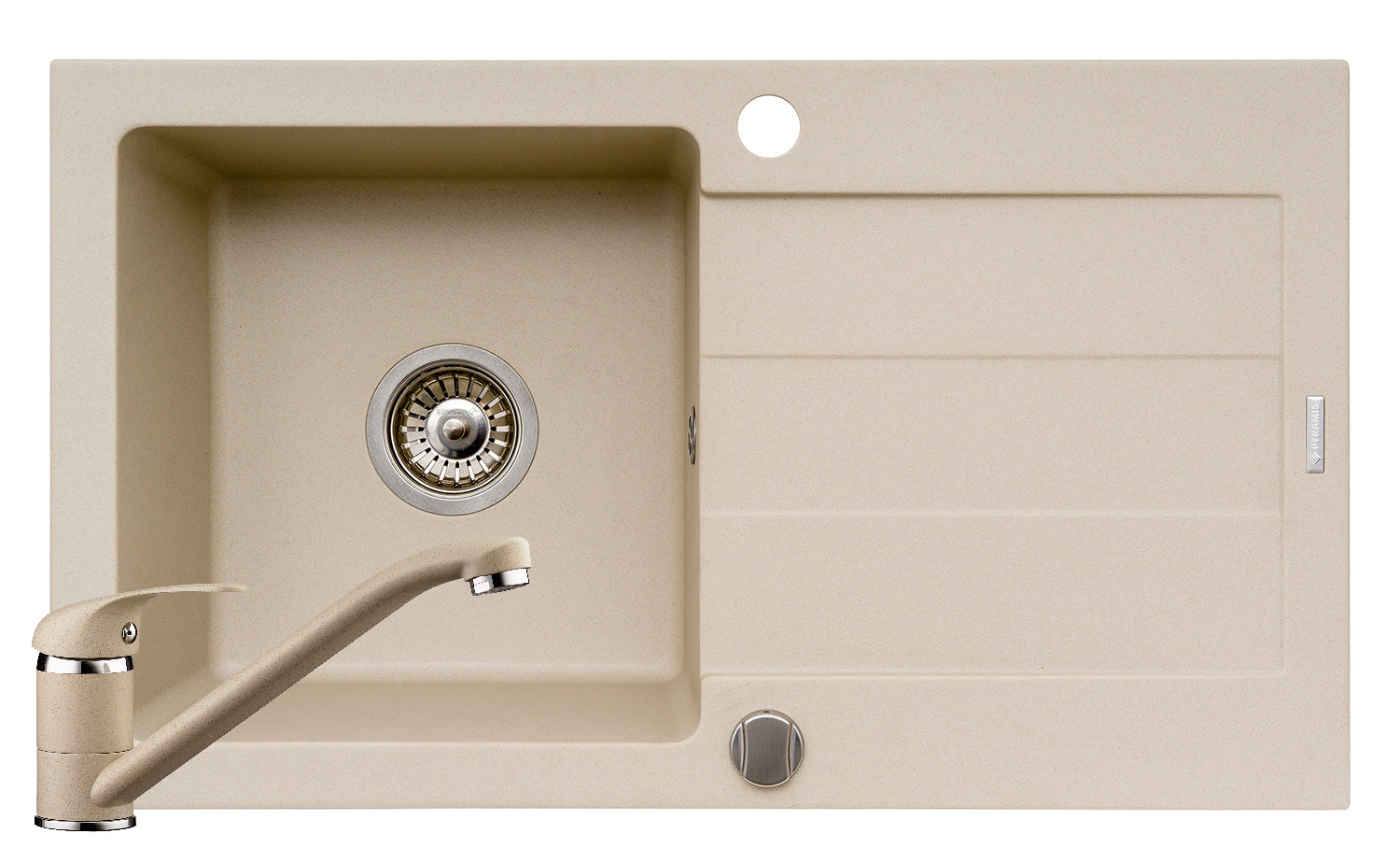 Set chiuveta granit SPARTA 1B 1D & baterie ASALIA - Beige