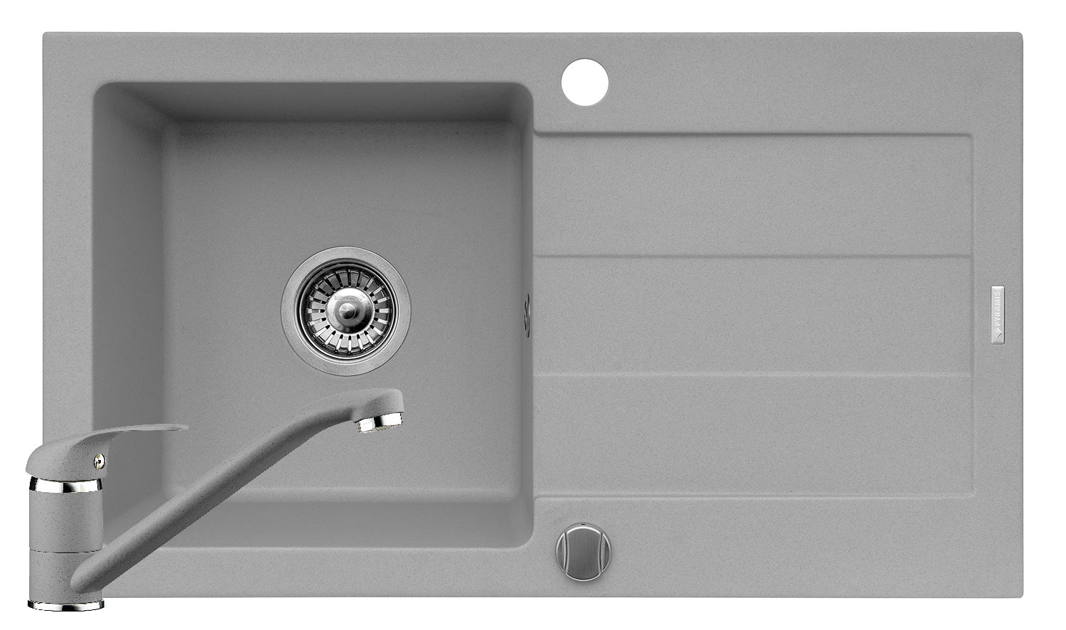 Set chiuveta granit SPARTA 1B 1D & baterie ASALIA - Industrial Grey