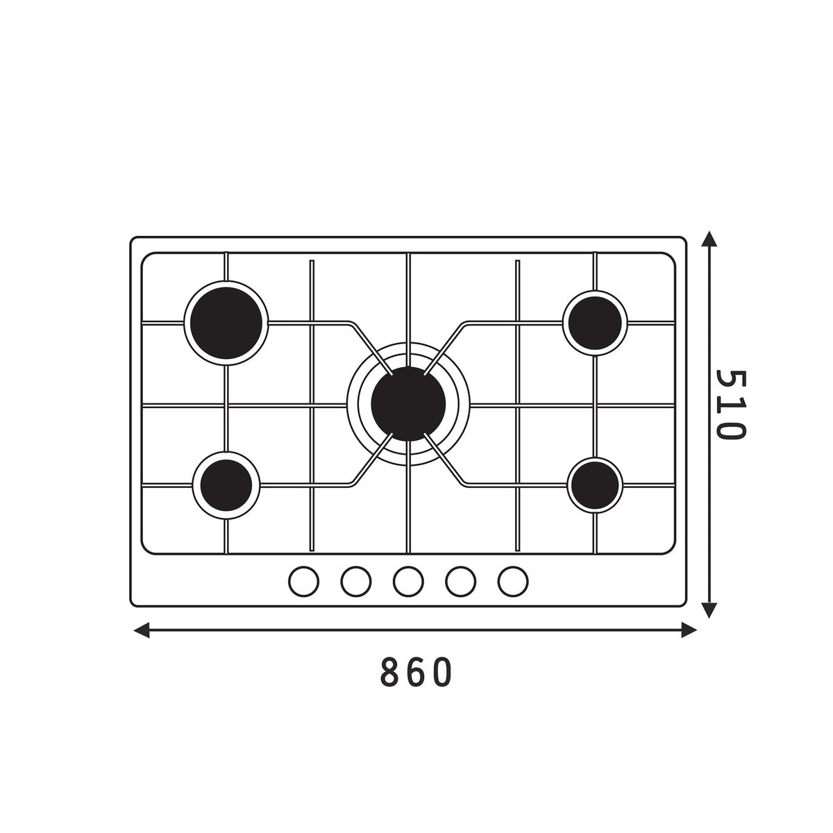 Plita gaz Pyramis 90PG 630