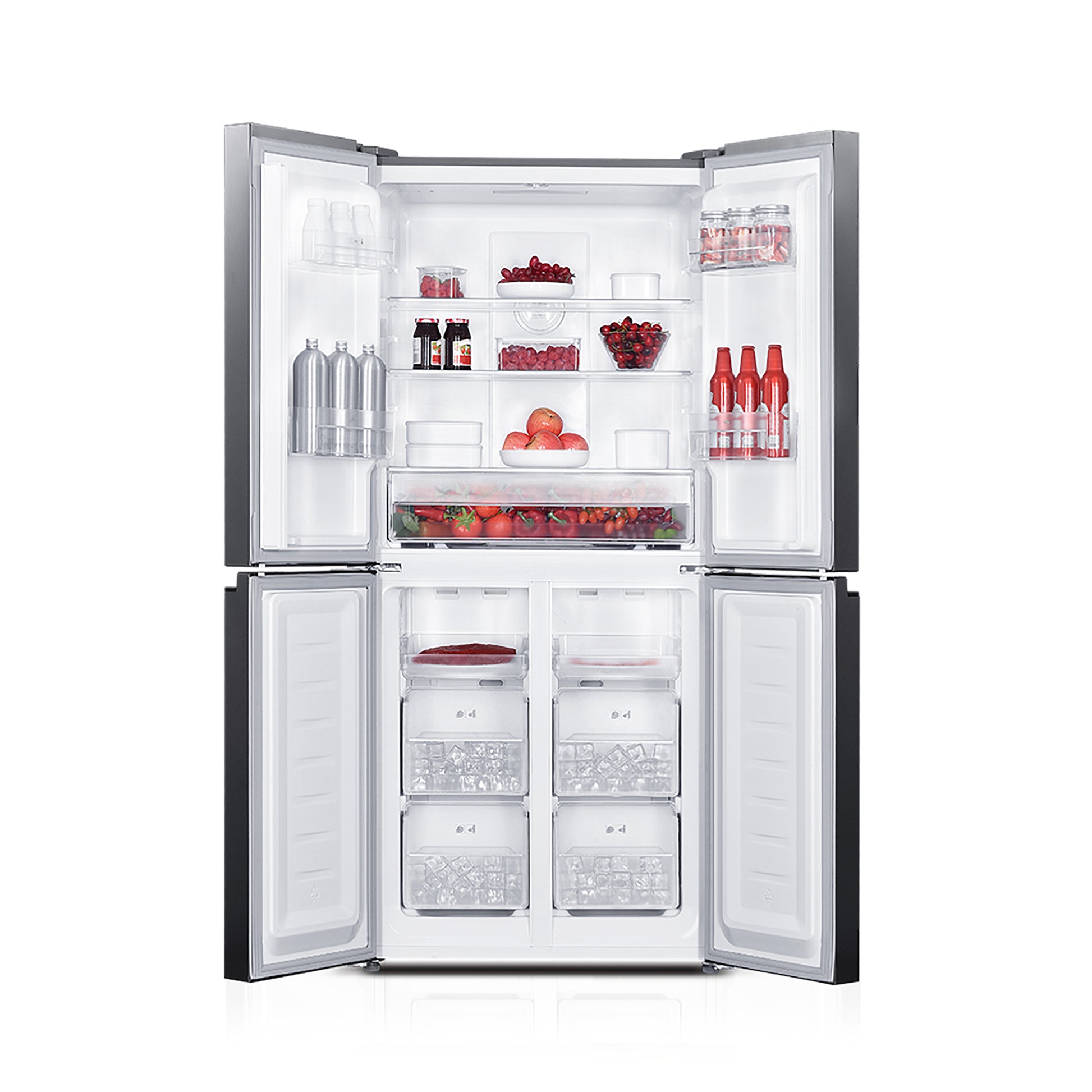 Side by Side Pyramis FSO199 Multi Door Black Glass