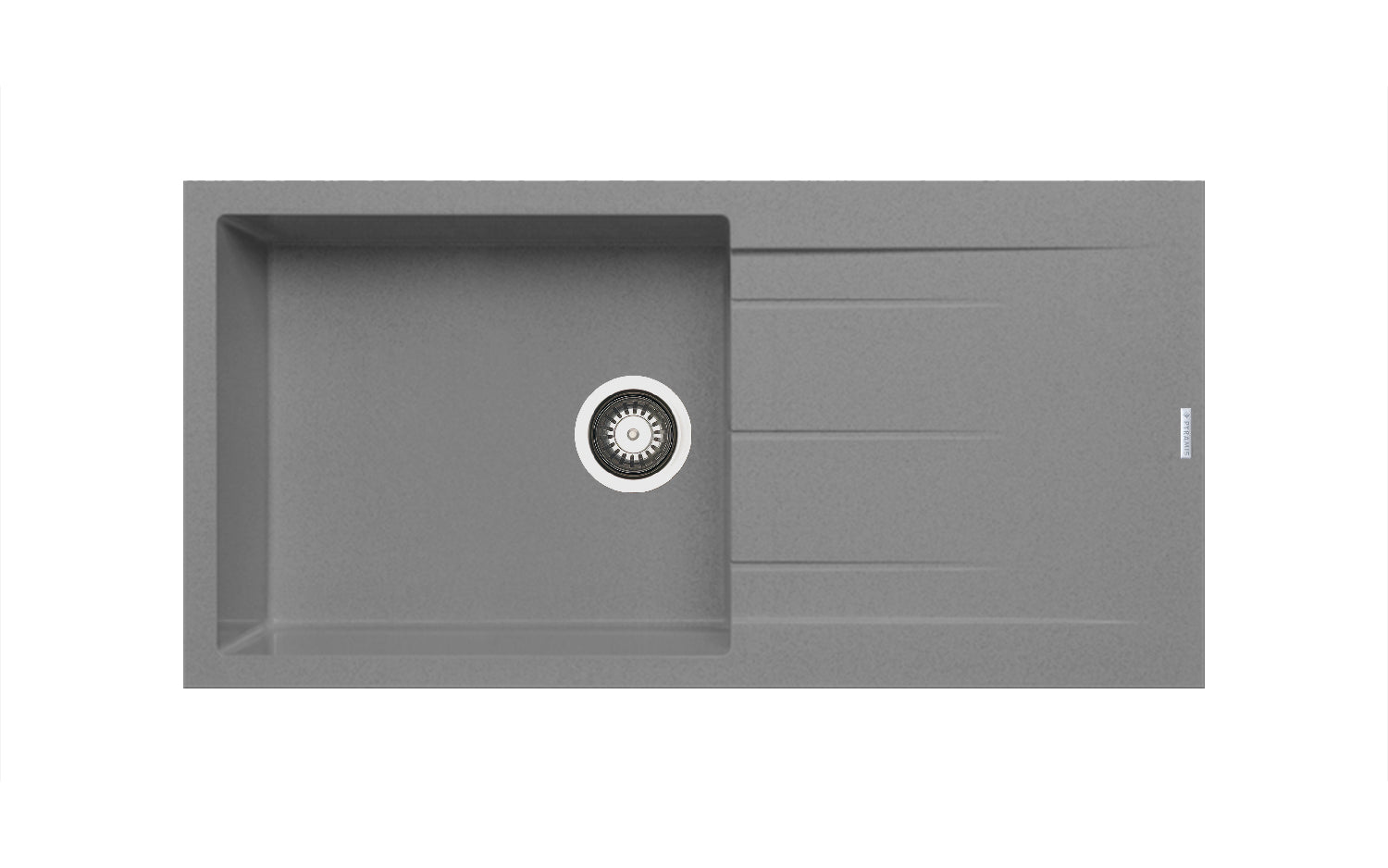 Chiuveta Granit Alazia 100x50 1B 1D Industrial Grey