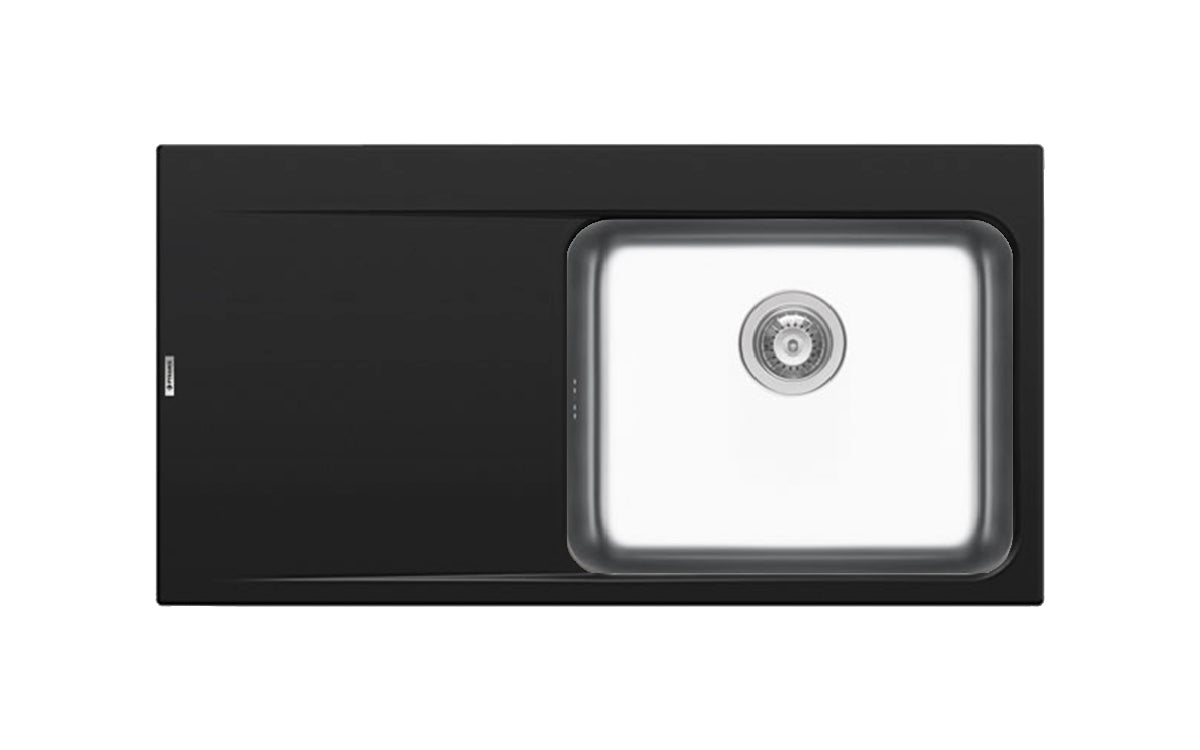 Chiuveta granit si inox PYRROS 100x52 1B 1D DR Black