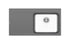 Chiuveta granit si inox PYRROS 100x52 1B 1D DR Industrial Grey