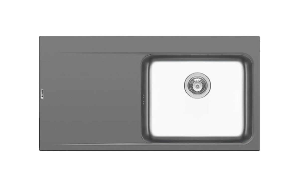 Chiuveta granit si inox PYRROS 100x52 1B 1D DR Industrial Grey