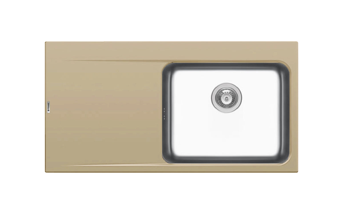 Chiuveta granit si inox PYRROS 100x52 1B 1D DR Ivory