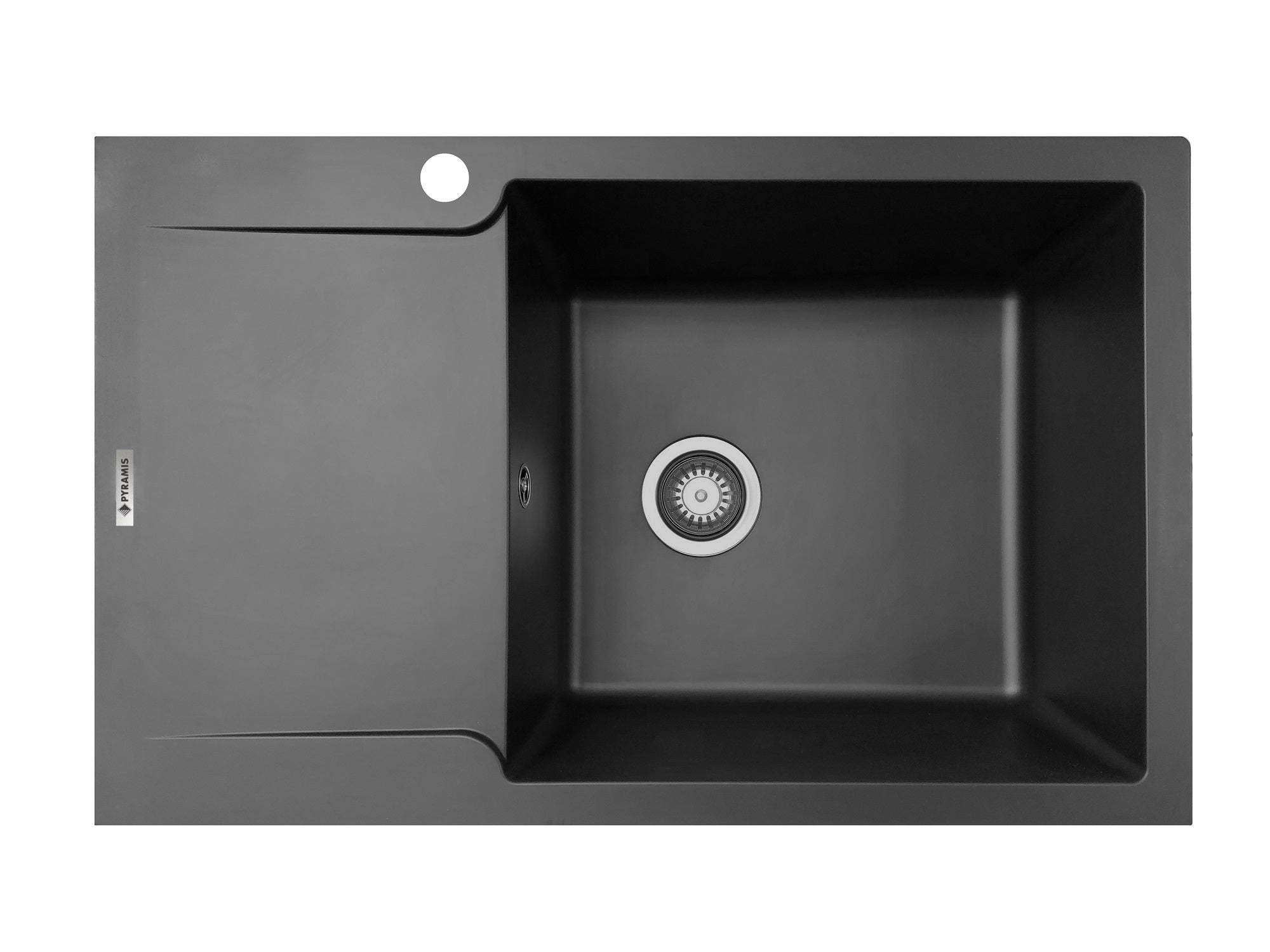 Chiuveta soft compozit Pyramis MAGNIFICA Durothek 1B1D DR Black
