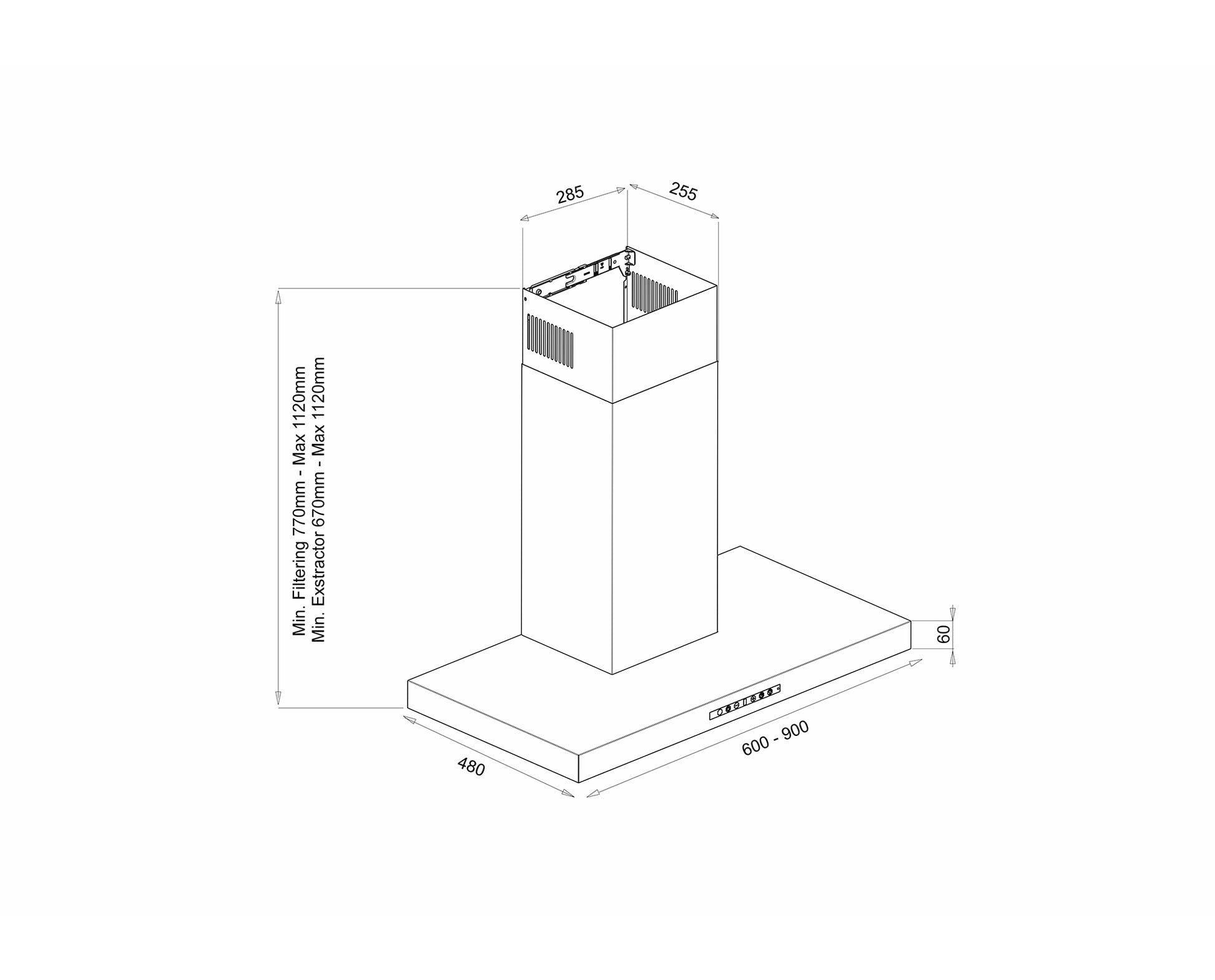 Hota decorativa Pyramis LEVE 60cm