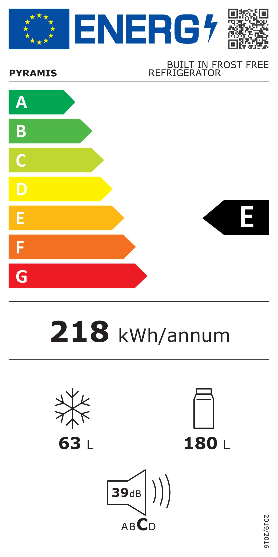 Combina frigorifica incorporabila Pyramis VE27RO61 FROST FREE