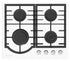 Plita gaz Pyramis 60PG 6502 White Glass si Fonta