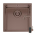 Set chiuveta inox ASTRIS COLORA 40x40 1B si baterie ADELITA Copper