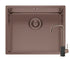 Set chiuveta inox ASTRIS COLORA 50x40 1B si baterie ADELITA Copper