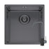 Set chiuveta inox ASTRIS COLORA 40x40 1B si baterie ADELITA Gun metal