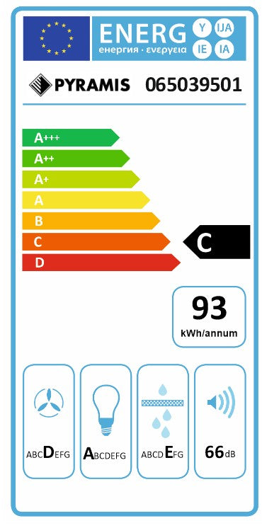 Hota decorativa Pyramis VETRIO White Glass 90cm