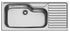 Chiuveta Inox TITAN 116x50 1B1D ST SM