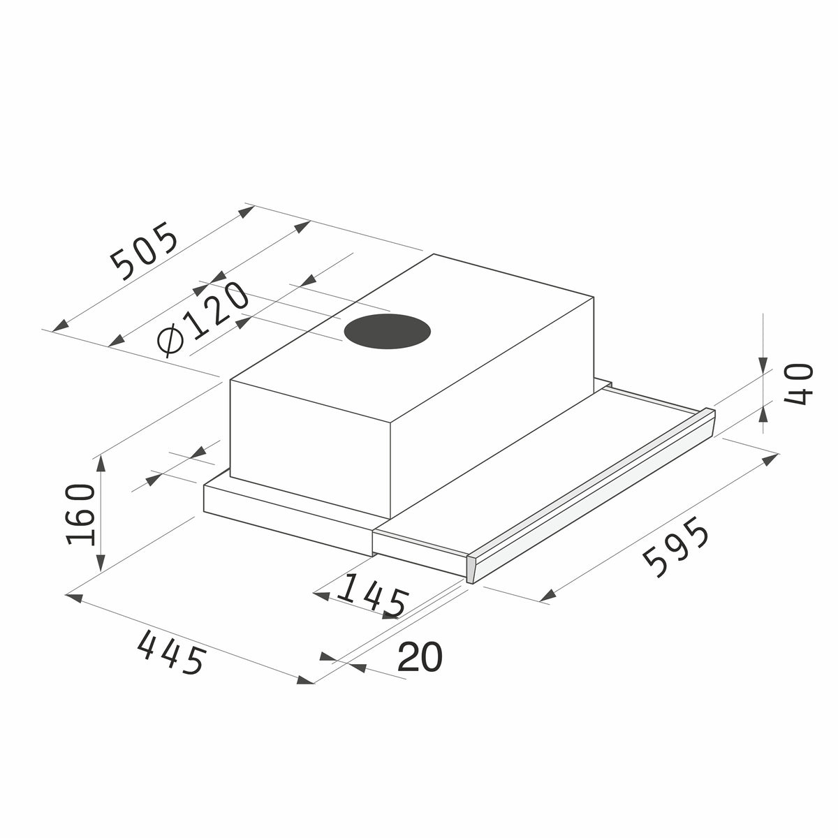 Hota telescopica Pyramis Sliding ATS2 Inox