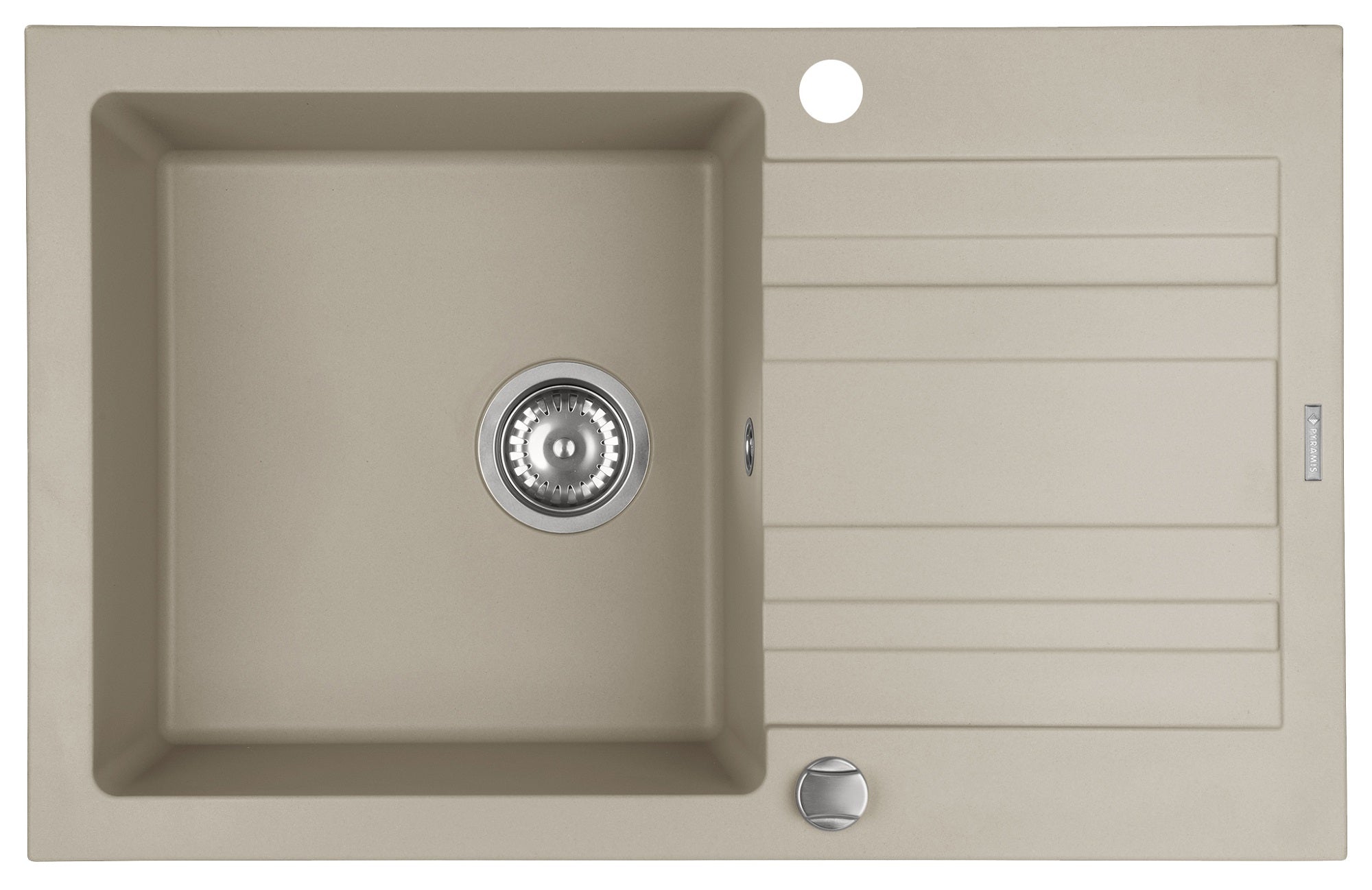 Chiuveta bucatarie Pyramis NAXOS 79x50 1B 1D Beige