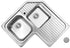 Chiuveta Inox CELESTE  83x83 2B 1D ST LN