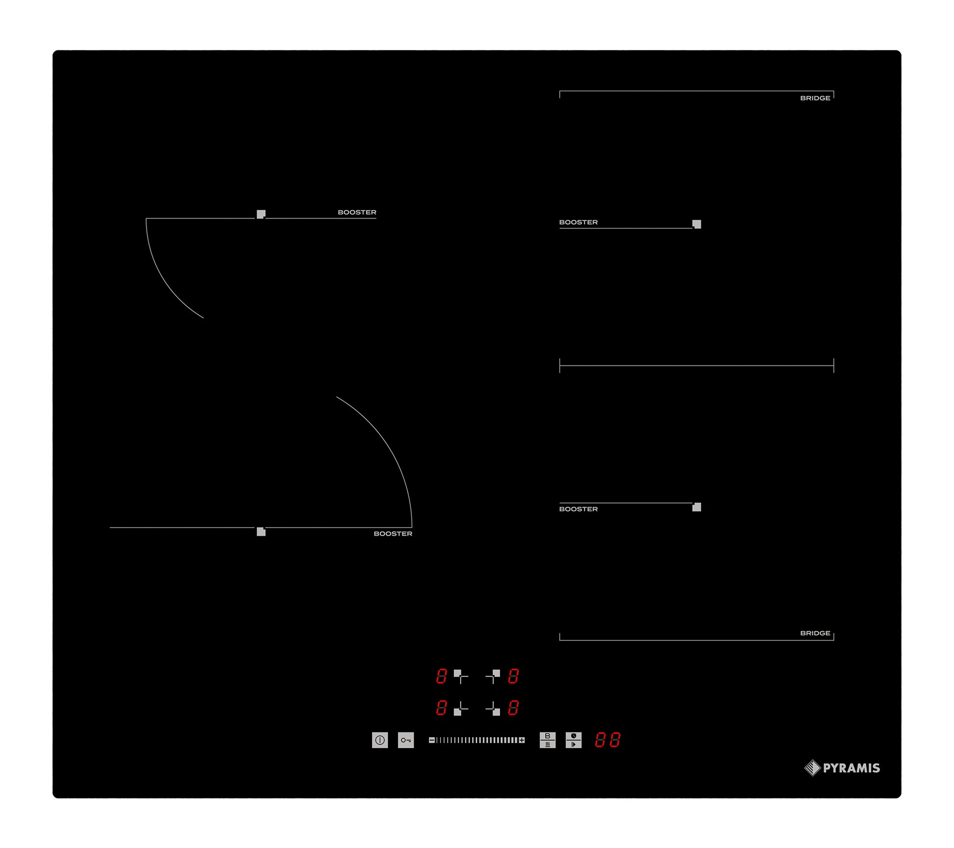 Plita inductie Pyramis PHI62432FMB Slider Touch Control Black