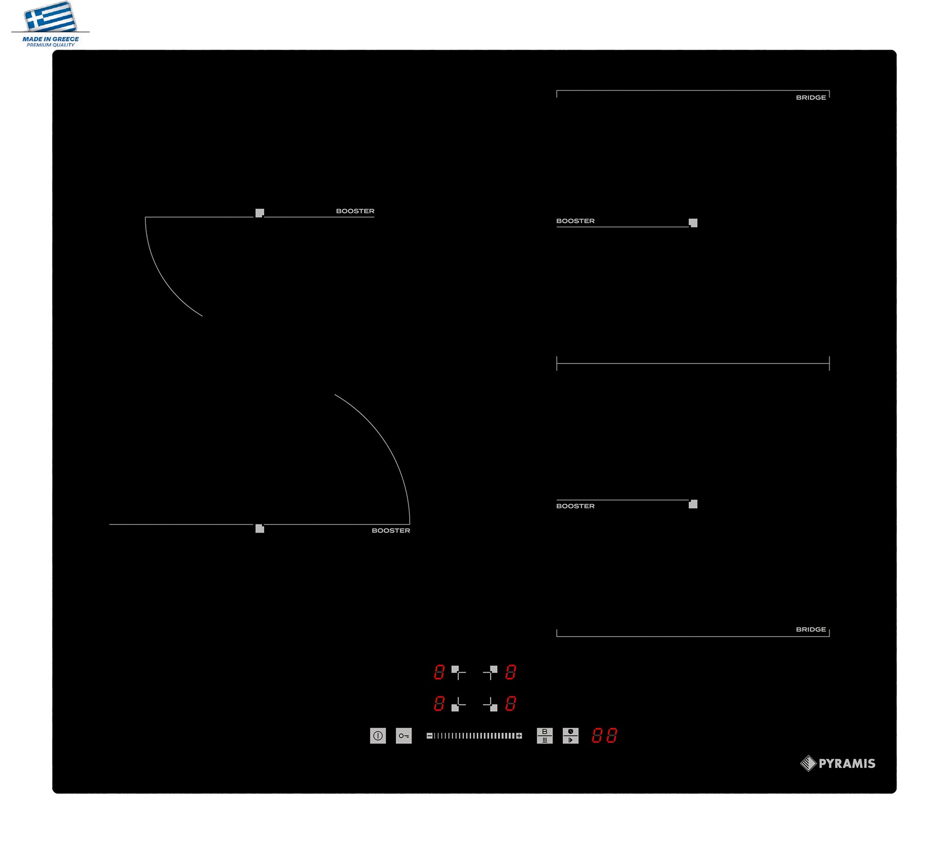 Plita inductie Pyramis PHI62432FMB Slider Touch Control Black