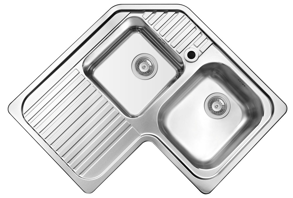 Chiuveta Inox CELESTE  83x83 2B 1D DR SM