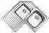 Chiuveta Inox CELESTE  83x83 2B 1D DR SM