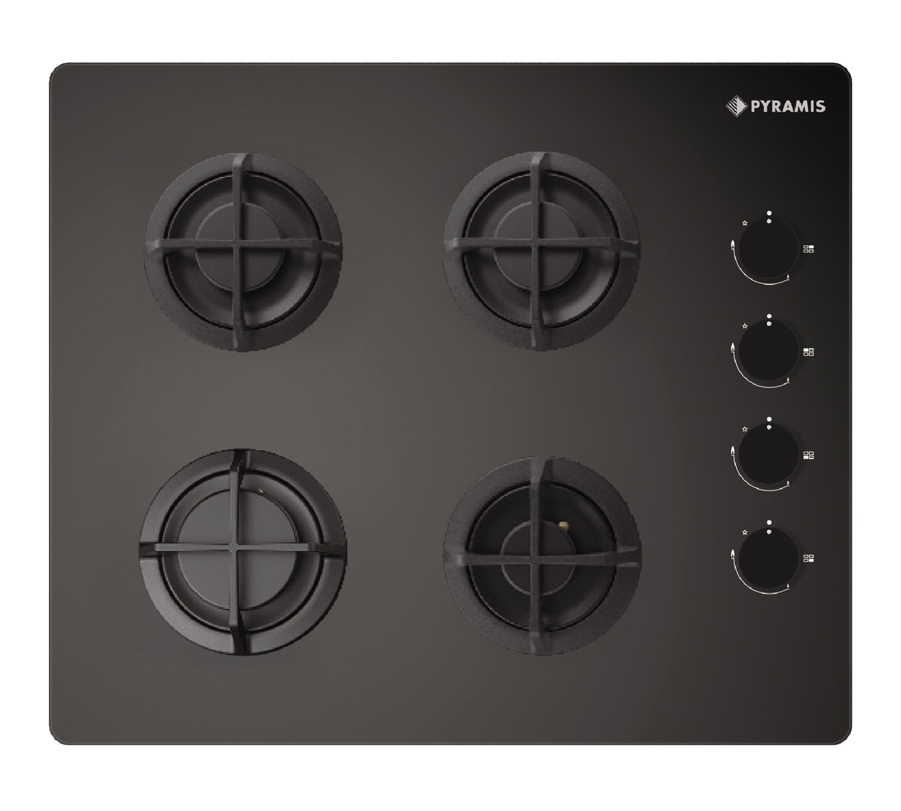 Plita gaz Pyramis 5343.01 Black Glass