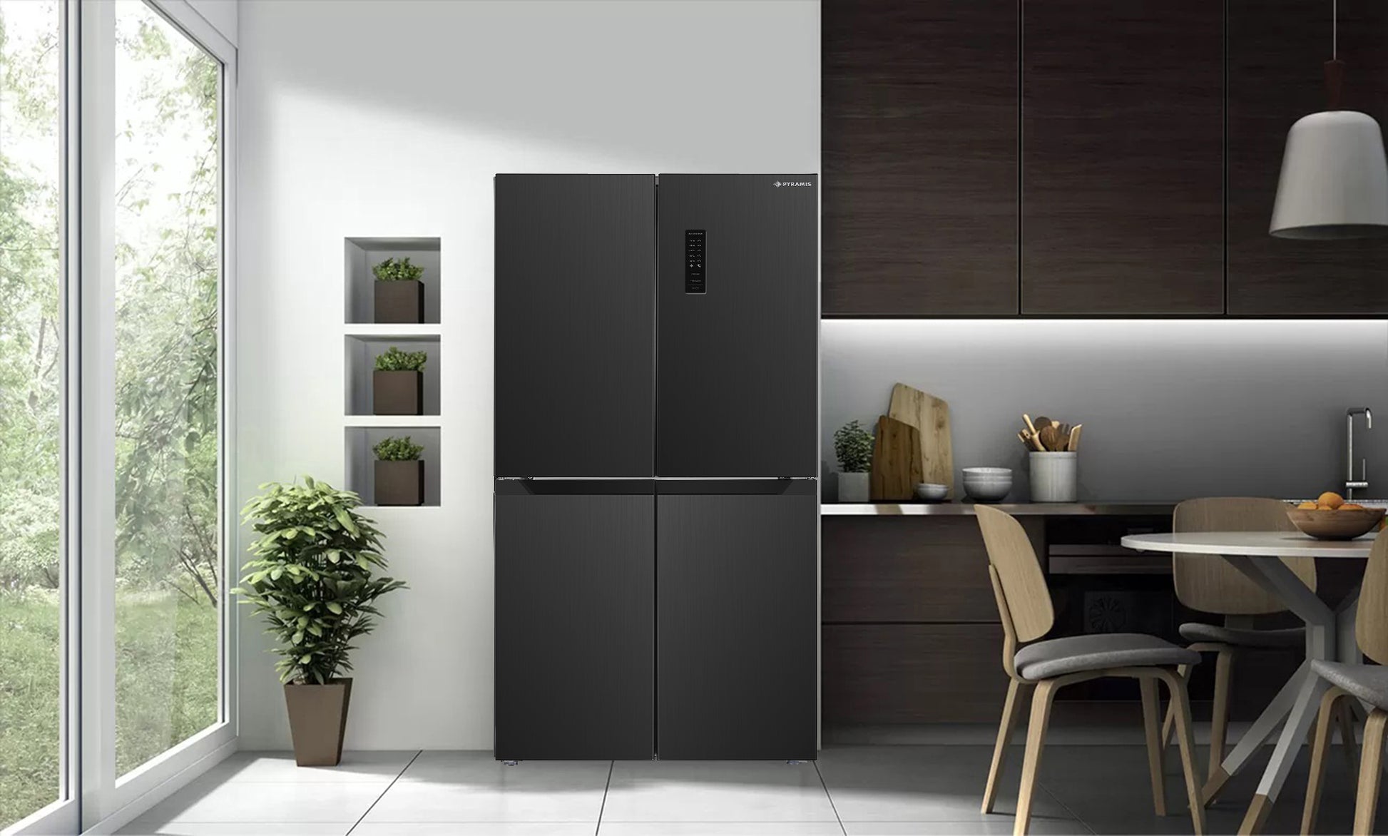 Side by Side Pyramis FSO199 Multi Door Dark Inox