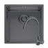 Set chiuveta inox ASTRIS COLORA 40x40 1B si baterie ECO BELLO Gun Metal