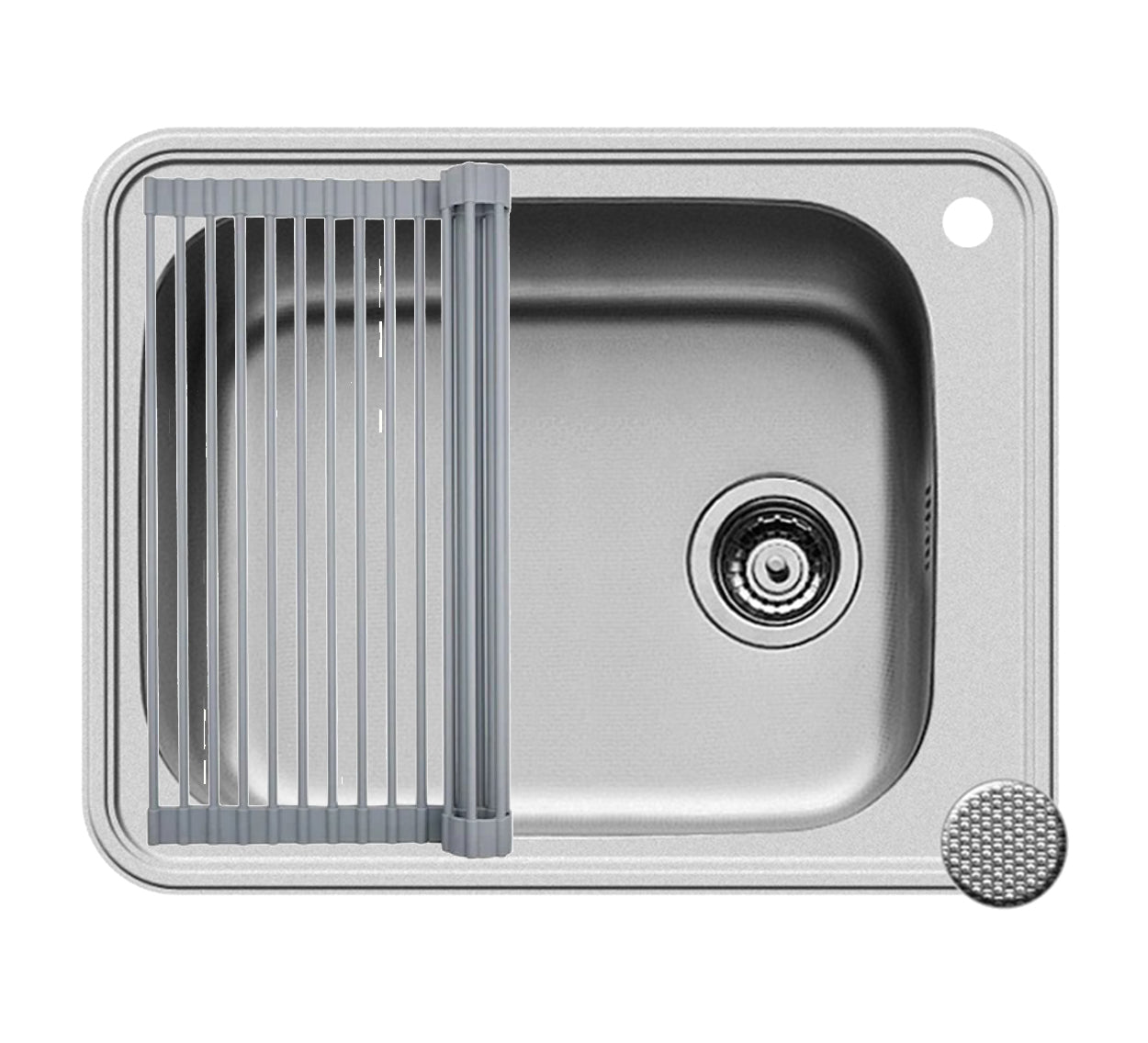 Set chiuveta inox SPACE PLUS 1B si suport multifunctional ROLL UP