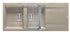 Set chiuveta granit KARTESIO 116x50 2B 1D Sand Beige si suport multifunctional ROLL UP