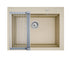 Set chiuveta granit SIROS 67x51,5 1B Beige si suport multifunctional ROLL UP
