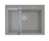 Set chiuveta granit SIROS 67x51,5 1B Industrial Grey si suport multifunctional ROLL UP