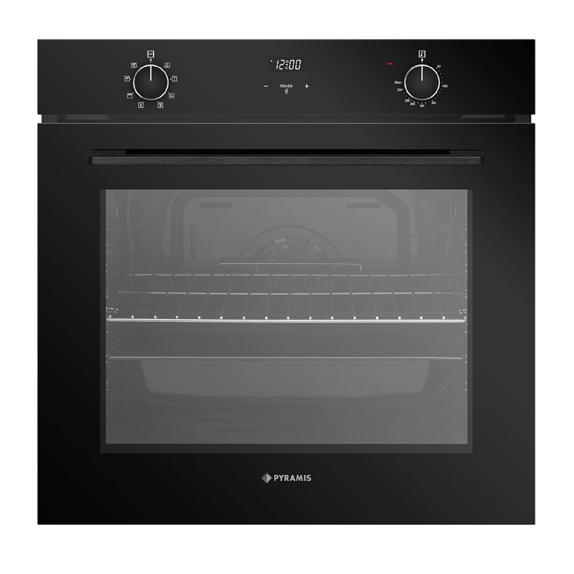 Cuptor electric Pyramis PO78072008SBL Full Black Glass